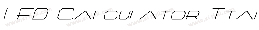 LED Calculator Itali字体转换